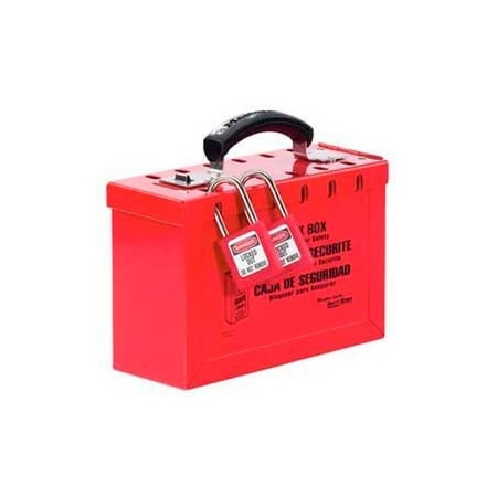 Master Lock Master Lock Latch Tight Group Lock Box, Portable, Red, 498A 498A